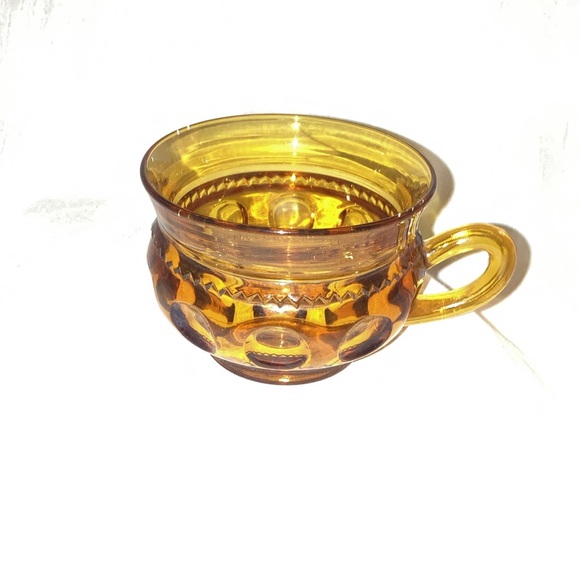 COPY - 1970s Snack and Cup Amber Set - Picture 3 of 3